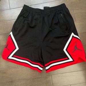 Jordan Men's Athletic Shorts in Black and Red